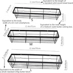 3PCS Cabinet Door Organizer,Self Adhesive Kitchen Cabinet Organizer,Over the Door Organizer Storage Box,metal Pantry Door Organizer,Storage shelf rv must haves. (Blackiron) - Image 6