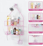 TreeLen Pink Shower Caddy Over Shower Head, Pink Bathroom Accessories, Gift for Girlfriend, Wife, Little Girl - Image 2