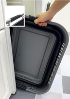 SAMMART 42L (11 Gallons) Collapsible Plastic Laundry Basket - Foldable Pop Up Storage Container/Organizer - Portable Washing Tub - Space Saving Hamper/Basket [BPA Free] (Grey/Black (Set of 2)) - Image 8