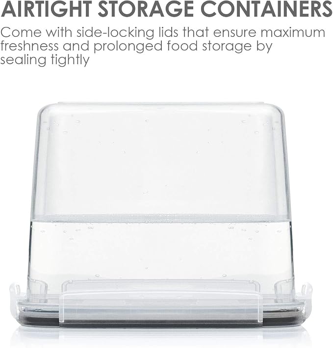 Vtopmart 3.6L Food Storage Containers, 4 PCS, Black - Image 6