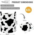 Baby Laundry Basket Baby Nursery Hamper Kids Laundry Basket Toy Storage Bin for Boys Room Decor Gift Baskets for Bedroom Bathroom(Black Cow) - Image 2