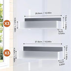 Mystozer Magnetic Spice Rack for Refrigerator, Kitchen Organizer and Storage Shelf, Clear (6 Pack)… - Image 6