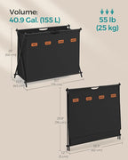 SONGMICS Laundry Hamper, 41 Gal. 4 Sections, Collapsible X-Frame - Image 6