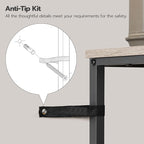 HOOBRO Over-The-Toilet Storage, 2-Tier Bathroom Organizer Over Toilet, Bathroom Shelves with Toilet Paper Holder and Hooks, Freestanding Storage Shelf, Space Saver, Greige and Black BG49TS01 - Image 8
