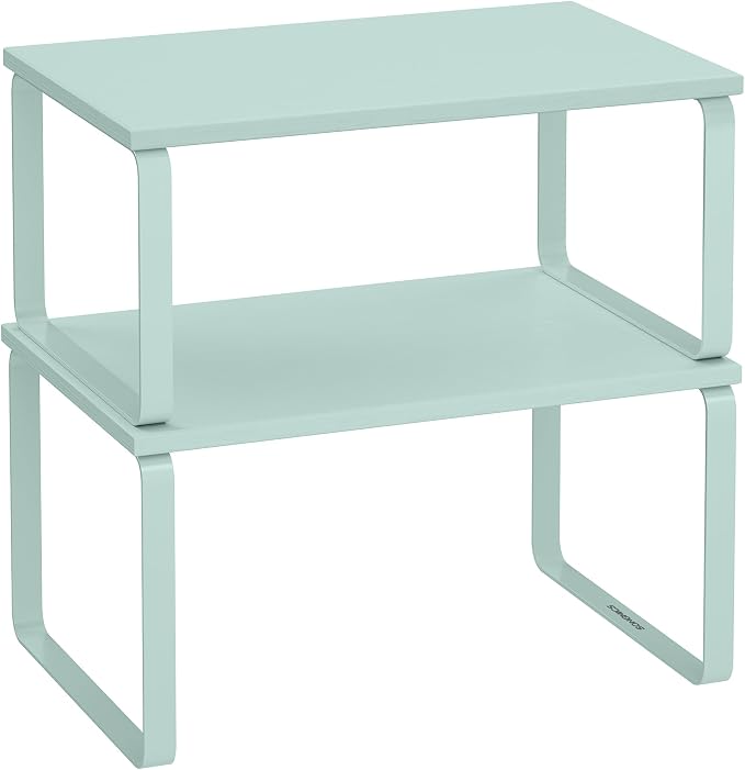 SONGMICS Cabinet Organizer Shelf, Set of 2 Spice Rack, Kitchen Storage by Unknown