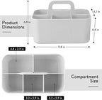 Tiawudi Multipurpose Caddy Organizer, Plastic Caddy with Handle, Stackable Desk Organizer for Stationery, Marker and Pencil, Office Supplies Organizer, Dorm Caddy - Image 2