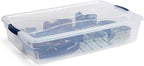Rubbermaid Cleverstore 42 Quart Stackable Plastic Storage Container Organizer Bin with Latching Lids for Garage, Closet, and Classroom, Clear, 4 Pack - Image 5