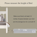 Under Bed Storage, Under Bed Storage Containers Bins for Clothes, Large Linen Underbed Closet Organization Bins, 2 Pack Collapsible Underbed Bin Dorm for Clothes, Sweater, Gray - Image 5