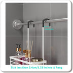 HapiRm Hanging Shower Caddy Organizer - No Drilling Shower Organizer with Hooks, Rustproof & Waterproof 304 Stainless Steel Bathroom Shelves - White - Image 5