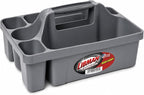 Libman Maid Caddy Cleaning Organizer, Heavy-Duty Janitorial Carry Caddy with Bottle Holders, Toilet Brush Holder & Tool Compartments, Commercial Cleaning Supply Tote by Tribello