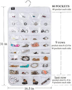 BB Brotrade Hanging Jewelry Organizer,Accessories Organizer,80 Pocket Organizer for Holding Jewelries - Image 6