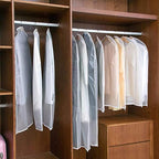 Garment Bags for Hanging Clothes (Set of 12) Travel Garment Bag with Zip Clothes Garmet Bag Shirt Suit Travel Bags for Men Closet Cover for Open Closet Storage (White 24'' x 48'') - Image 4