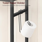 MAHANCRIS Over The Toilet Storage Rack, 3 Tier Bathroom Organizer Over Toilet, Freestanding Space Saver Toilet Stand with 2 Hooks, Bathroom Storage Shelf, Easy to Assemble, Rustic Brown TSHR6001 - Image 7