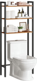 HOOBRO Over The Toilet Storage, 3-Tier Bathroom Organizer Shelf Over Toilet, Freestanding Bathroom Storage Shelves, Space Saver, Easy to Assemble for Room, Rustic Brown and Black BF41TS01 by HOOBRO