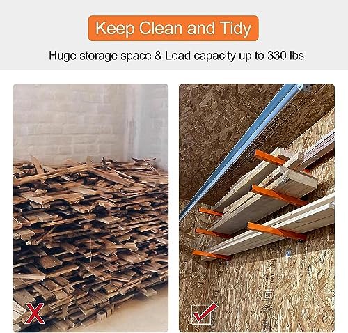Ultrawall Wall Mount Wood Organizer and Lumber Storage Rack with 3-Level - Image 3