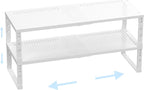 Cabinet Shelf,Expandable Adjustable Stackable Kitchen Organizer,for cabinets, Kitchens, countertops, bathrooms Shelf Organizer(2Packs/White,Large) by Ipotivespaceorganization