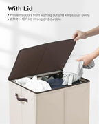 SOLEDI 130L Laundry Hamper with Lid, Large Collapsible Laundry Basket - Image 5