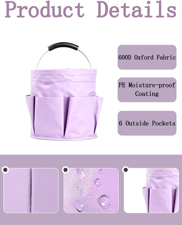 Cleaning Caddy with Handle, for Cleaning Supplies Organizer Bucket - Image 3