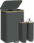 SONGMICS Laundry Hamper with Lid, 150L Laundry Basket，2 Compartments by Unknown