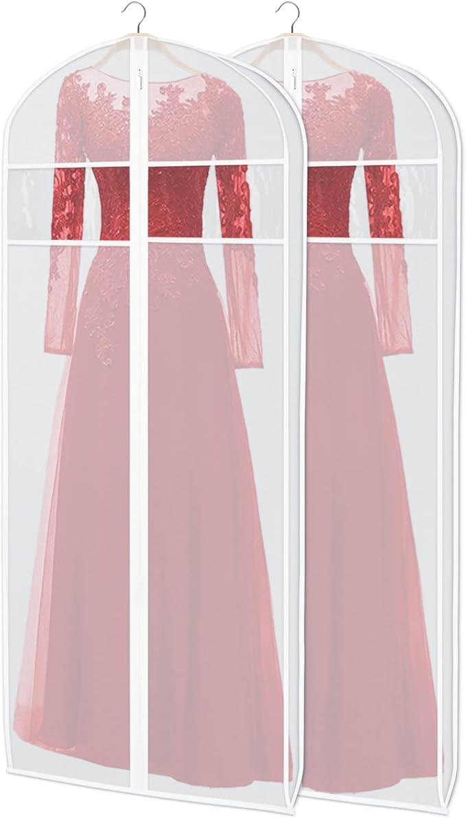 Zilink Long Dress Garment Bags for Storage Clear Coat Cover Bag 60 in,2Pack by Zilink