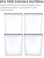 Vtopmart 2.5 L Flour Sugar Storage Containers, 4 PCS, Black - Image 5