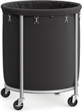 SONGMICS Laundry Basket with Wheels,190L, Steel Frame, Removable Bag by Unknown