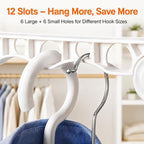 2 PCS Space Saving Storage Hanger, Foldable Hanger with Rotating Hook - Image 4