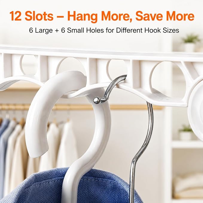 2 PCS Space Saving Storage Hanger, Foldable Hanger with Rotating Hook - Image 4