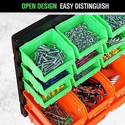 30-Bin Wall-Mounted Storage Bins, Heavy-Duty Garage Tool Organizer for Screws, Nuts, Bolts, Nails, Small Hardware Parts - Easy Installation and Customizable - Image 5