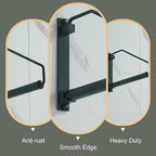 NEWRAIN Folding Clothes Hanger Rack, Wall Mounted Laundry Racks for Drying Clothes,Swing Clothing Hanging System Drying Closet Storage Organizer Black - Image 4