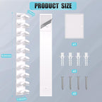 Hat Organizer for Baseball Caps, Hat Rack for Wall with Strong Adhesive Hold up to 10 Hats, Hat Hanger Holder Display for Door Closet, Cap Organizer Storage Multilayer Two Mounting Option(White) - Image 7
