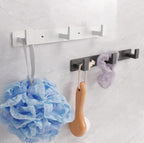 Coat Rack, Heavy Duty Stainless Steel 3 Tri Coat Hook Hanger, Wall Mounted Wall Hooks, Rustic Clothes Hook/Key Hook Rail for Bathroom Kitchen Entryway(2 Pack, 3 Hook White) - Image 7
