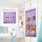 16 Pockets Over Door Hanging Storage Organizer with 4 Kinds Pouches for Shoes,Sock,Hat,Underwear,Handbag,Cosmetics,Toiletry,Behind Door Hanging Shelf Space-saving for Bathroom,Bedroom,Entrance,Purple - Image 4