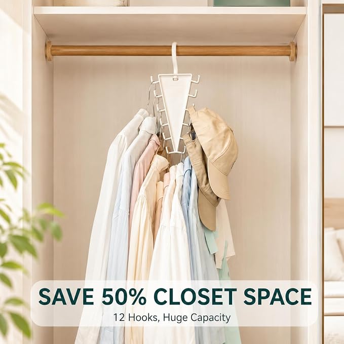 12 Hooks Space Saving Closet Hanger Organizer - Image 7