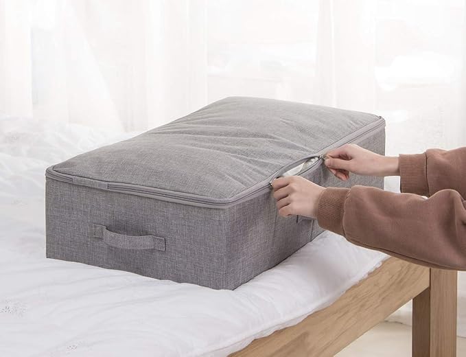 Folding Under the Bed Storage Bin with Lids, Under Bed Storage Containers - Image 4
