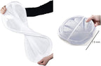 Larpur Pop Up Laundry Basket, Collapsible White Mesh Clothes Hamper Storage - Image 7