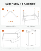 SOLEDI 100L Laundry Hamper with Lid, Large Collapsible Laundry Basket - Image 6