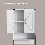 Vabches Over The Toilet Storage Cabinet with 2-Door Design Bathroom Organizers and Storage with Anti-Tip Device Over Toilet Organizer with Shelves for Bathroom,Restroom,Laundry White - Image 7