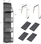 4-Shelf Over the Door Storage Hanging Closet Organizer (Grey) - Image 2