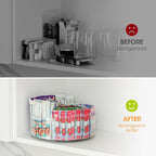 AIEVE Extra Large Drink Packet Organizer, 360° Lazy Susan Rotating Turntable for Larger Powder Drink Mix, Hydration Packets Acrylic Pantry Organizers for Kitchen Storage Organization - Image 4