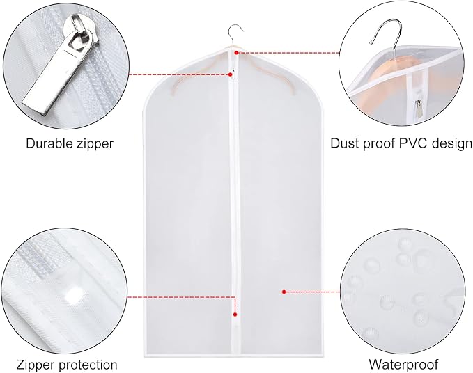 Zilink Suit Bag for Storage Suit Cover Protector 40 in, 15 Pack - Image 4
