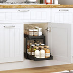 MHXW SXPN Bamboo Under Sink Organizer, 2 Pack Pull Out Cabinet Organizer - Image 2