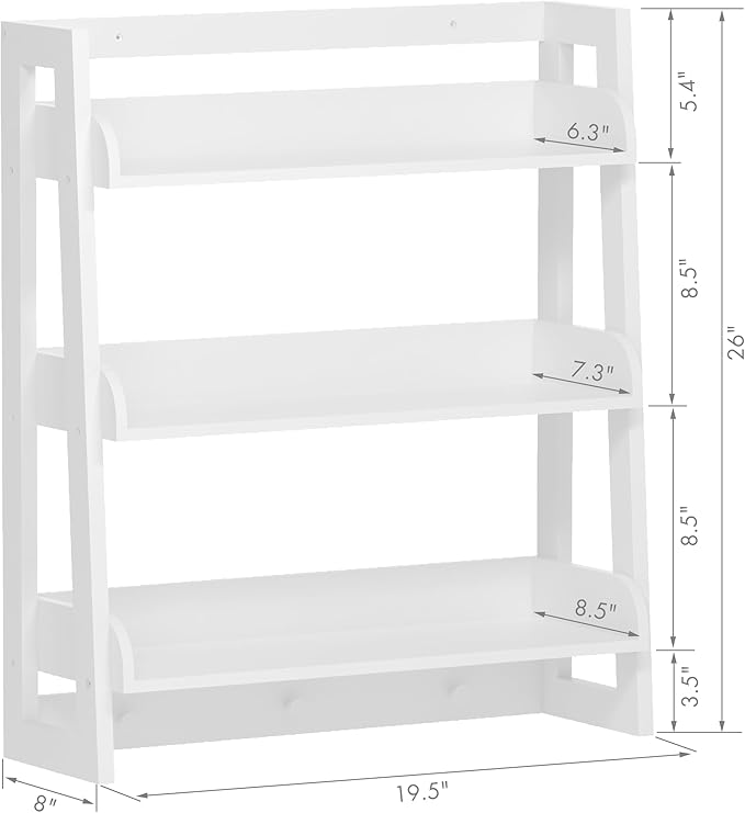 UTEX Bathroom Wall Shelf, 3-Tier Wall-Mounted Organizer with Hooks, White - Image 3