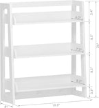 UTEX Bathroom Wall Shelf, 3-Tier Wall-Mounted Organizer with Hooks, White - Image 3