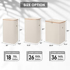 BALEINE 140L Laundry Hamper with Lid, Large Laundry Basket Bin - Image 2