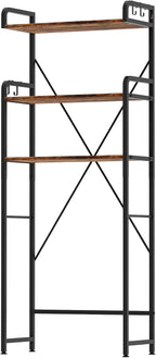 Over The Toilet Storage Cabinet, Freestanding Bathroom Shelf with Hooks - Image 8