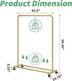 Simple Trending Clothes Clothing Garment Rack, Clothes Organizer, Gold - Image 7