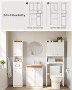 7-Tier Over Toilet Storage Cabinet, 2-in-1, Separable Bathroom Storage - Image 3