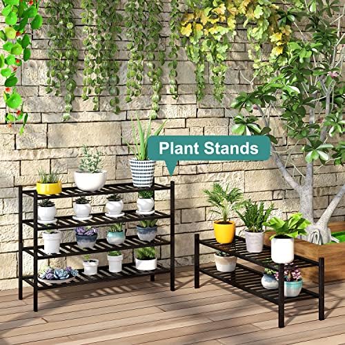 viewcare Black Shoe Rack, 2-Tier Long Shoe Rack for Entryway, Bamboo Wood Shoe Shelf for Closet & Hallway, Long 33IN | Beautiful | Functional | Sturdy | Durable - Image 7