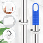 4 Pcs White Broom and Mop Holder Wall Mount Self-Adhesive Anti-Slip Gripper Cleaning Organizer Mop Handle Hanger Multi-Purpose Hook for Household, Home, Kitchen,Bathroom, Garden, Garage Storage - Image 5